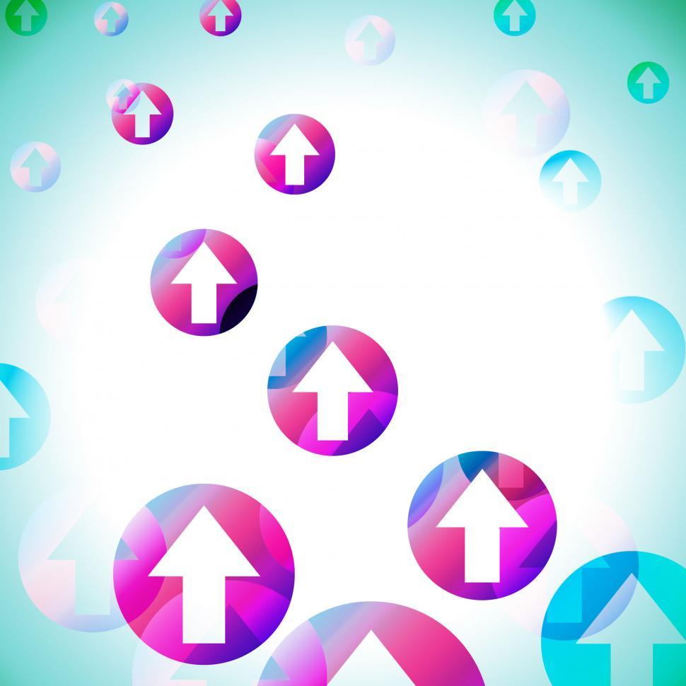 Free Image of Arrows Background Means Circles And Moving Up  