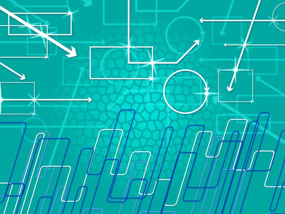 Free Image of Blue Shapes Background Shows Geometry And Rectangular Lines  
