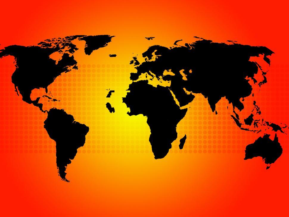 Free Image of World Map Background Shows Continents And Countries  