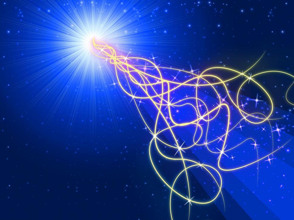 Free Image of Blue Squiggles Background Shows Bright Rays And Pattern  