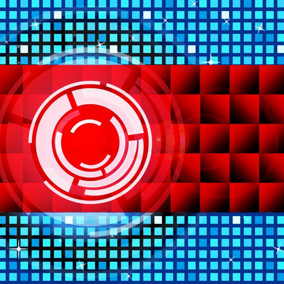 Free Image of Red Circles Background Means Record And LP Discs  