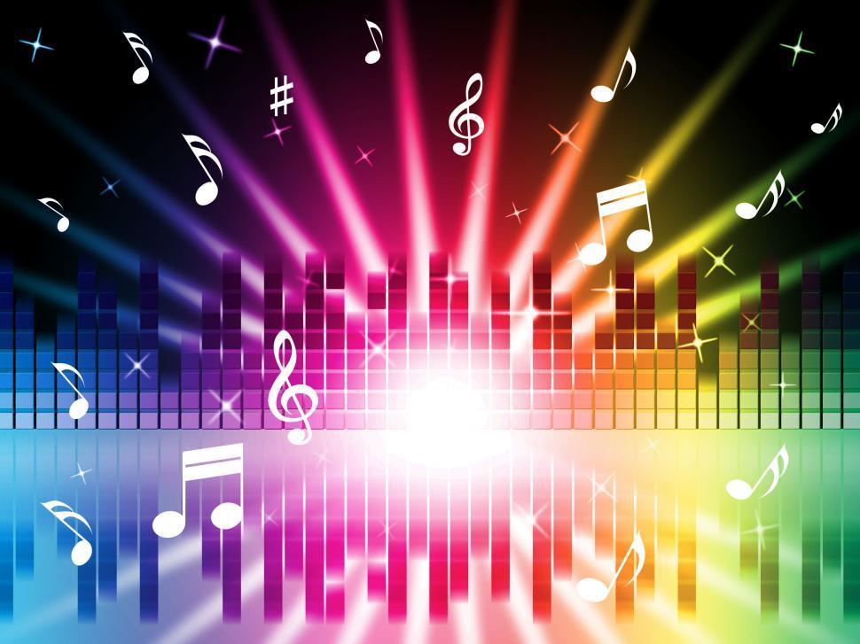 Free Image of Music Colors Background Shows Instruments Songs And Frequencies  