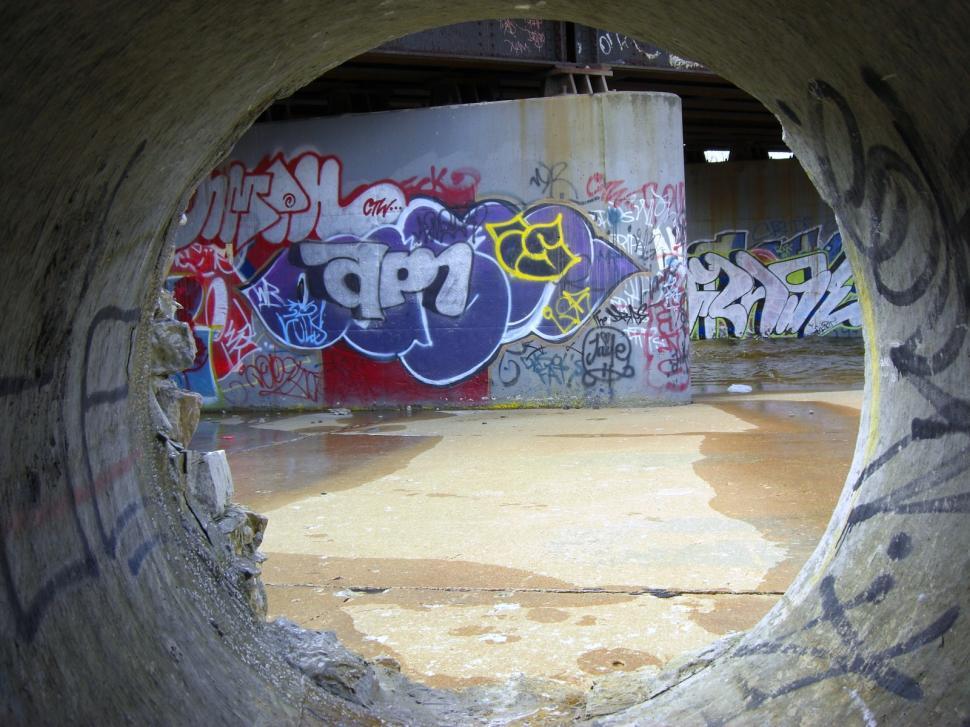 Free Image of Graffiti Under a Bridge 