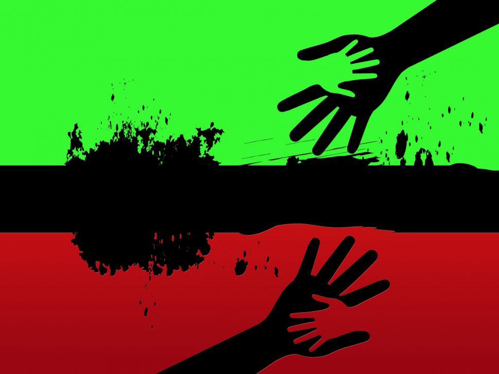 Free Image of Black Line Background Means Holding Hands And Relationship  