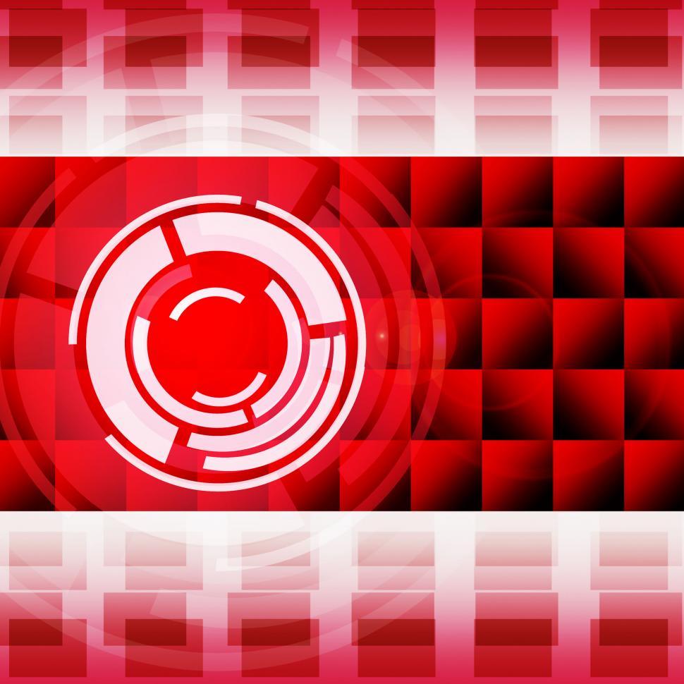 Free Image of Red Circles Background Shows LP And Music  