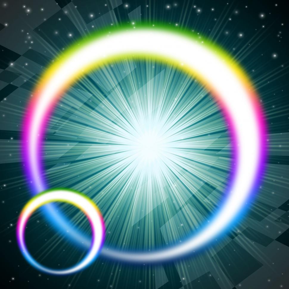 Free Image of Rainbow Circles Background Means Colorful Round And Brilliant St 