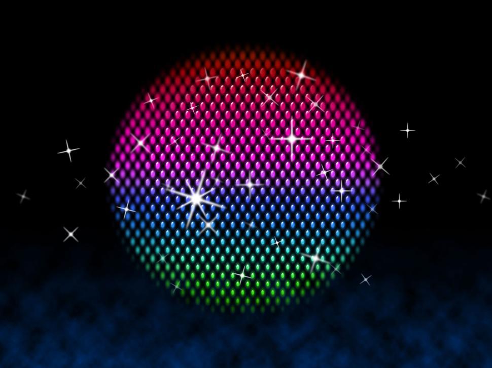 Free Image of Colorful Ball Means Disco Stars And Lighting  