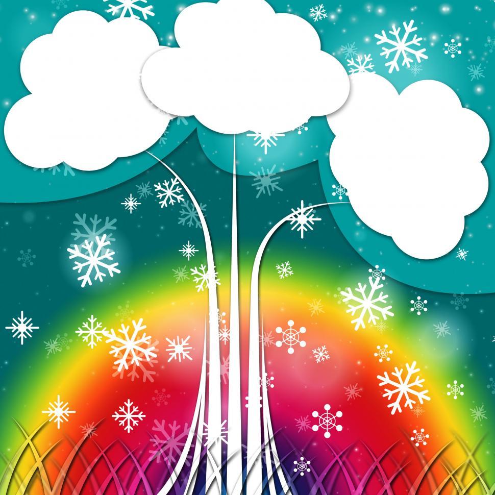 Free Image of Tree Background Shows Sun Snowflakes And Nature  
