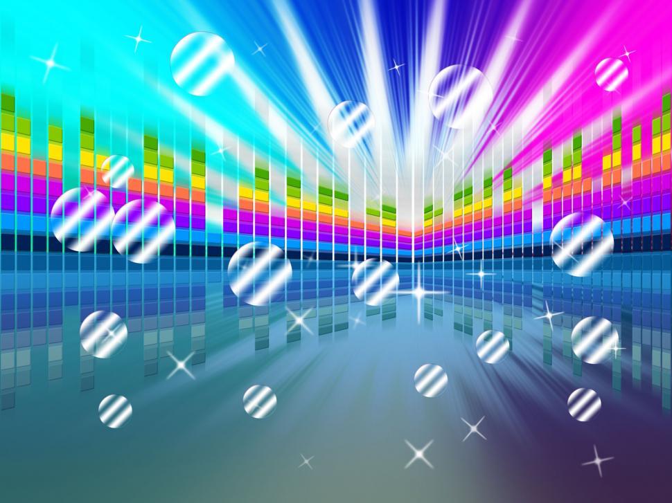 Free Image of Colorful Soundwaves Backround Means Music Sparkles And Party   