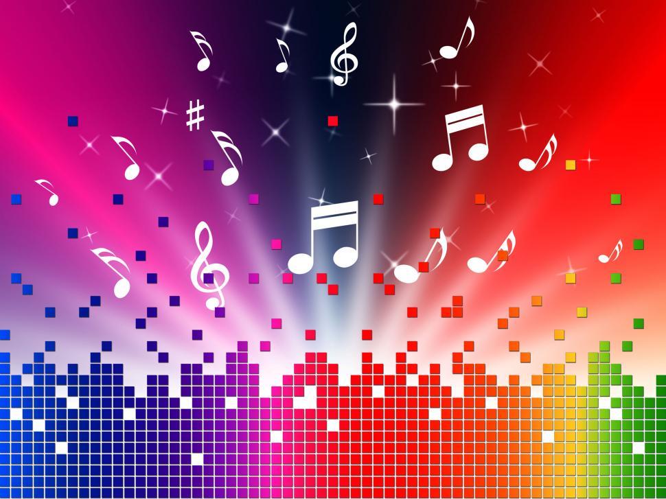 Free Image of Colorful Music Background Shows Sounds Jazz And Harmony  