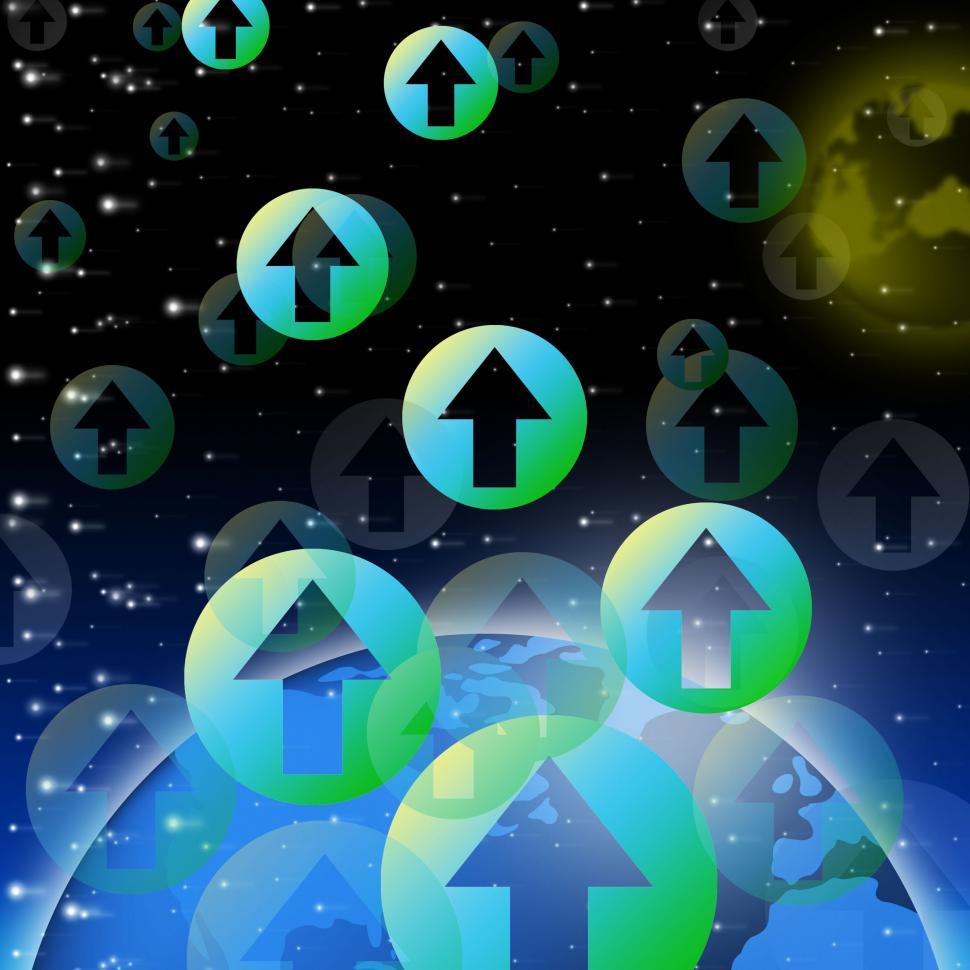 Free Image of Solar System Arrows Show Moving Up And Space  