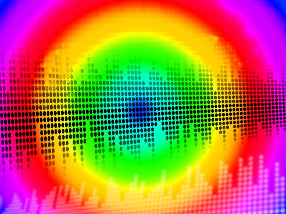 Free Image of Sound Equalizer Background Shows Techno Pulse Or Sound Beats  