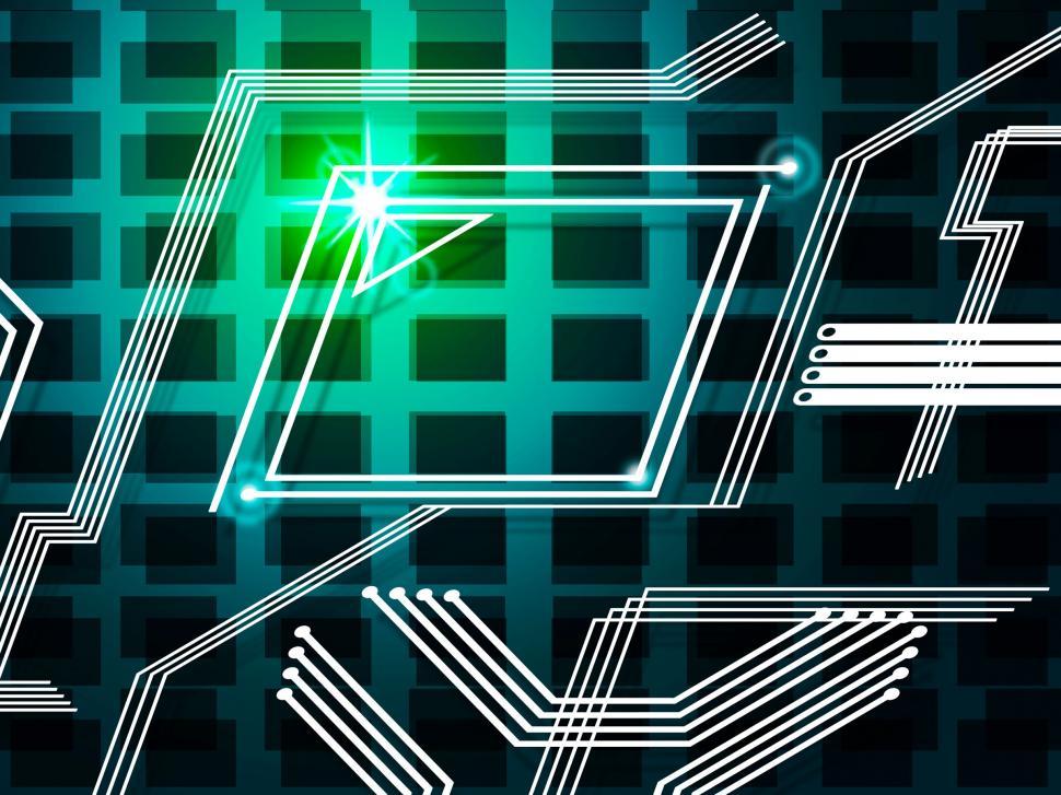 Free Image of Green Lines Background Shows Information Technoloy And Connectio 