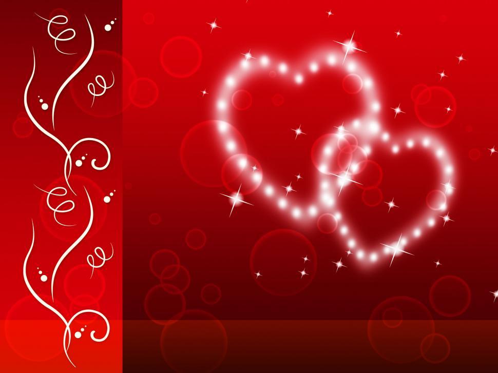 Free Image of Red Hearts Background Means Tenderness Lover And Floral  
