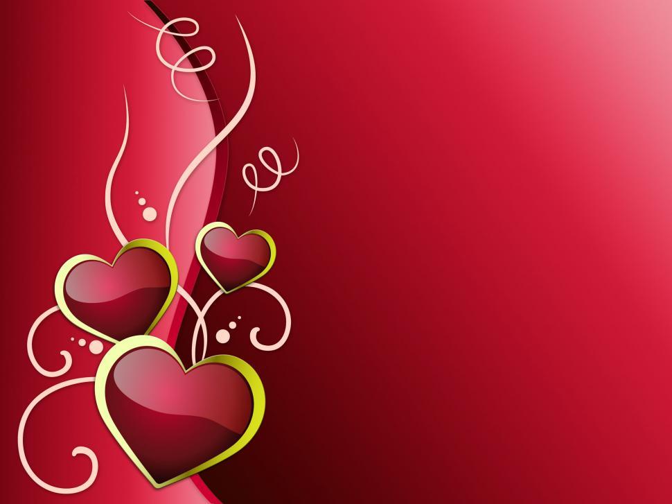 Free Image of Hearts Background Means Romanticism  Passion And Love   
