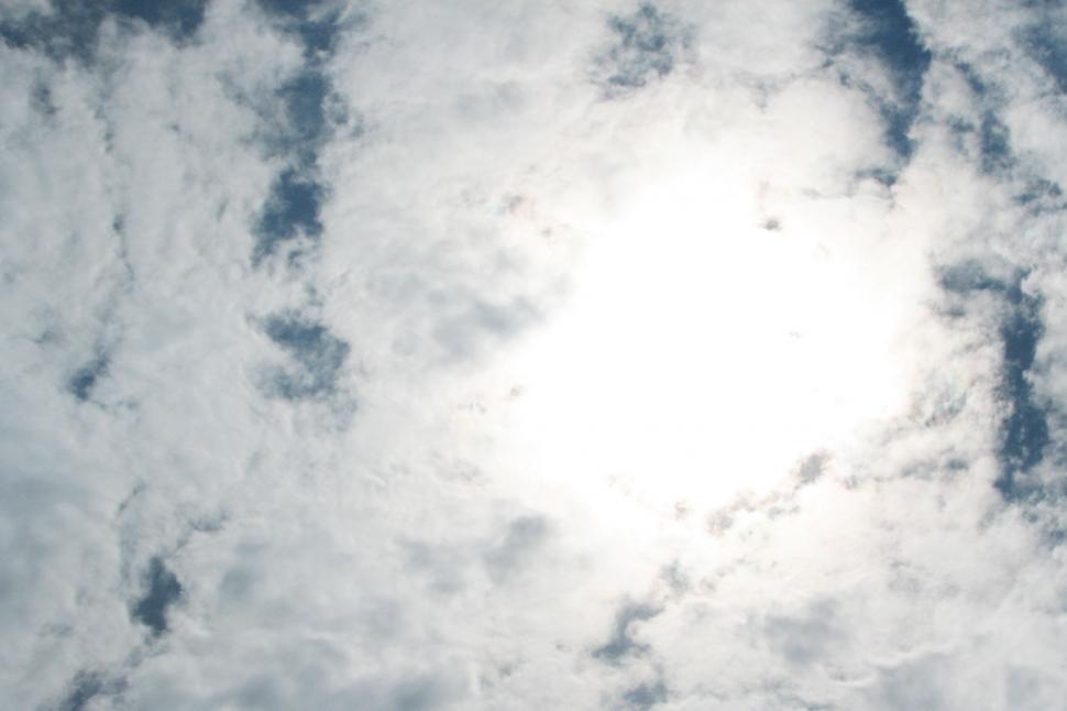 Free Image of Sun Shining Through Clouds in Sky 