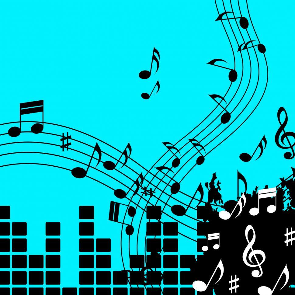 Free Image of Green Music Background Shows Playing Song Or Pop  