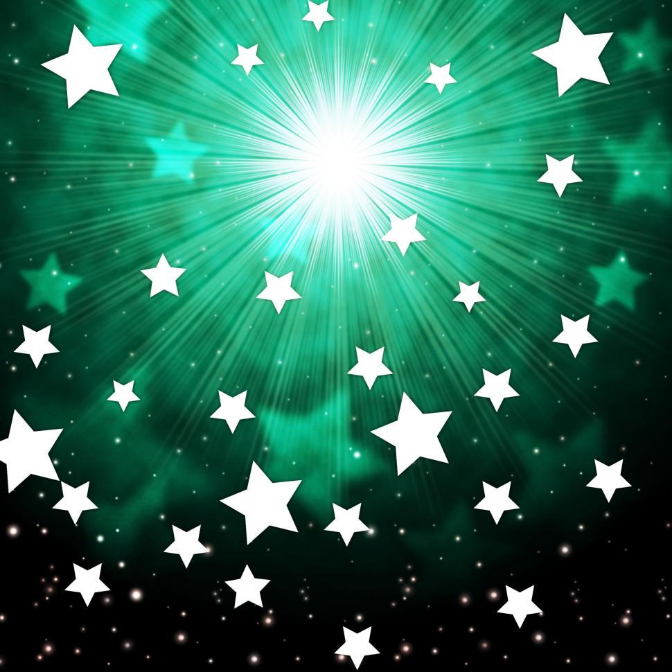 Free Image of Green Sky Background Shows Radiance Stars And Heavens  