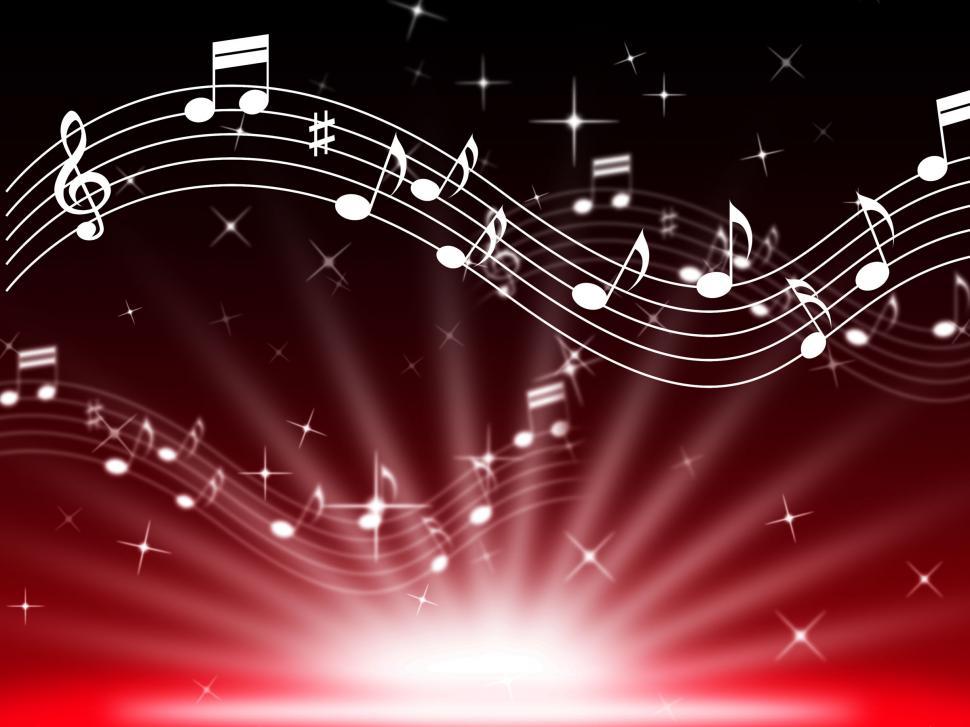 Free Image of Red Music Background Means Musical Playing And Brightness  