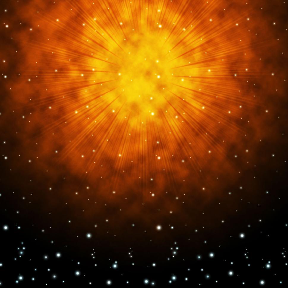Free Image of Orange Sky Background Shows Brilliant Stars And Shining  