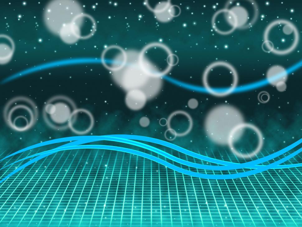 Free Image of Green Bubbles Background Means Round And Space  