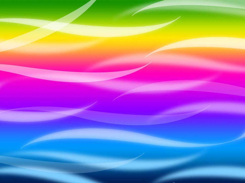 Free Image of Colorful Waves Background Means Rainbow Wavy Lines  