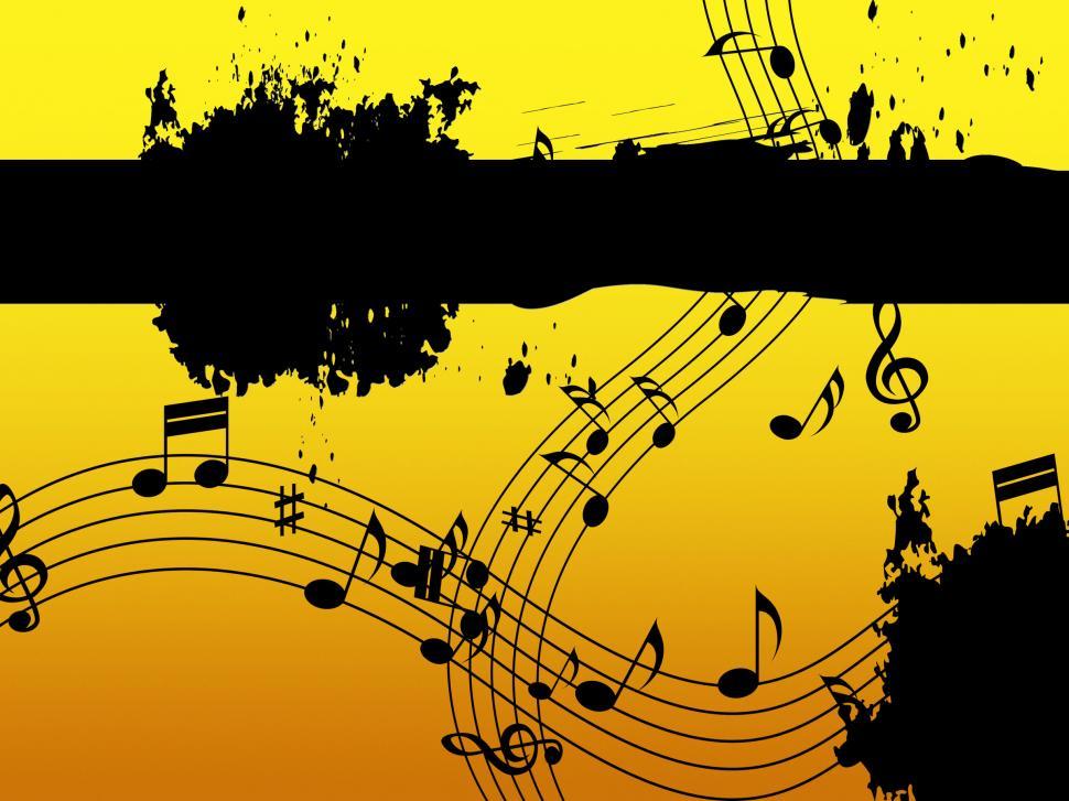 Free Image of Music Background Means Black Line Classical And Harmony  