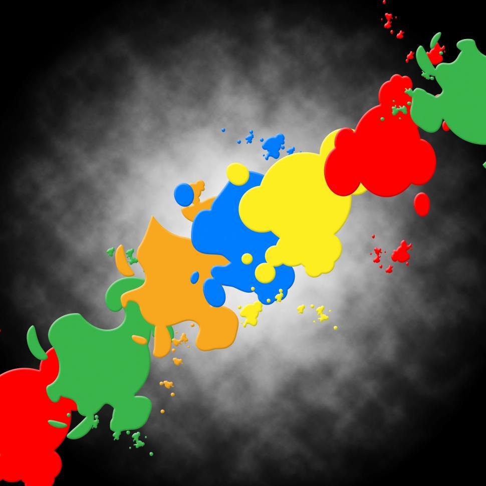 Free Image of Grey Paint Background Means Colorful Art And Splatters  