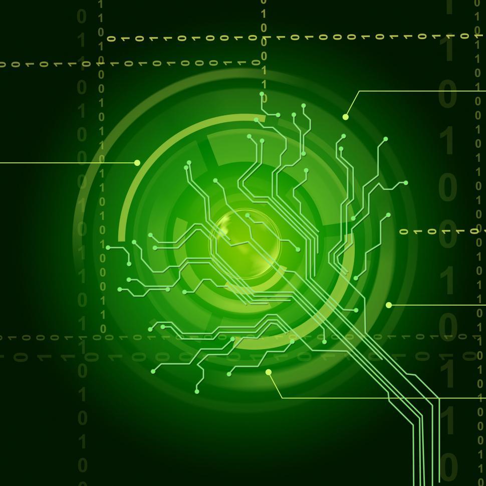 Free Image of Electronic Sensor Background Shows Illuminated Eye Sensor Or Cir 