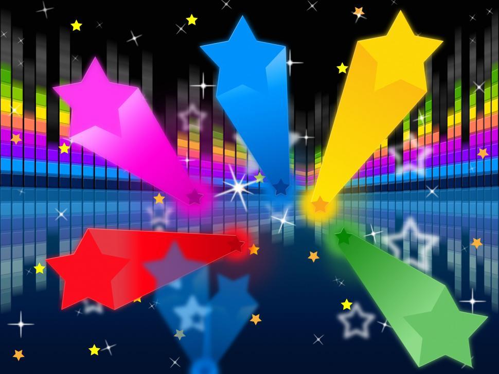 Free Image of Stars Soundwaves Background Shows Colorful And Music  