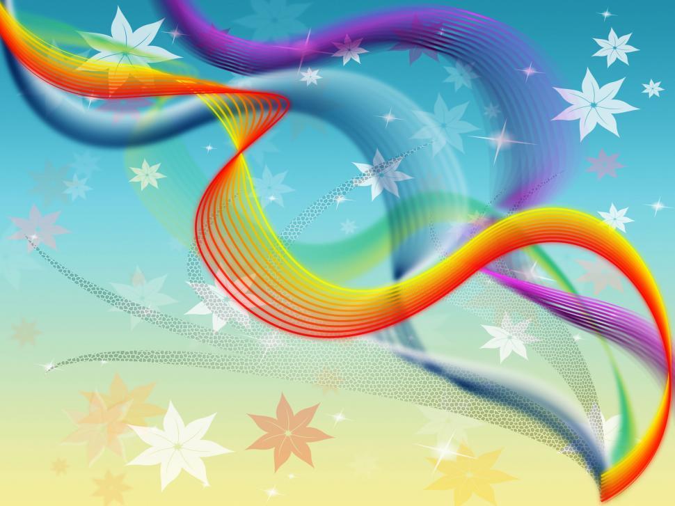 Free Image of Twisting Background Means Colored Wavy And Flowers  