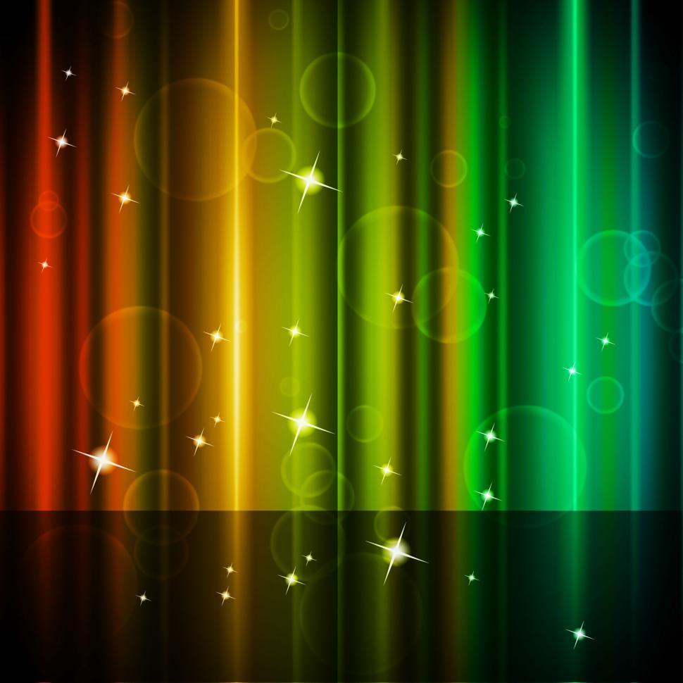 Free Image of Multicolored Curtains Background Shows Stars And Bubbles  