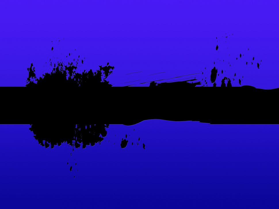 Free Image of Black Line Background Means Painting Blotches And Blue   