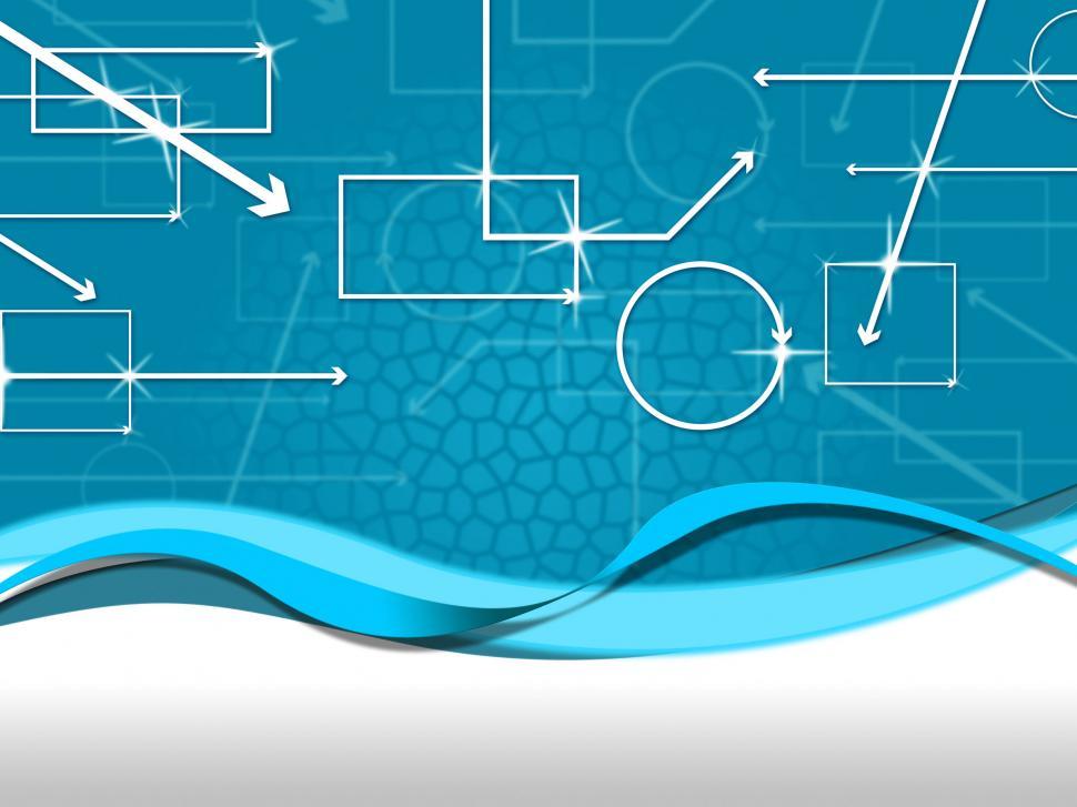 Free Image of Blue Shapes Background Means Geometry With Wavy Lines  