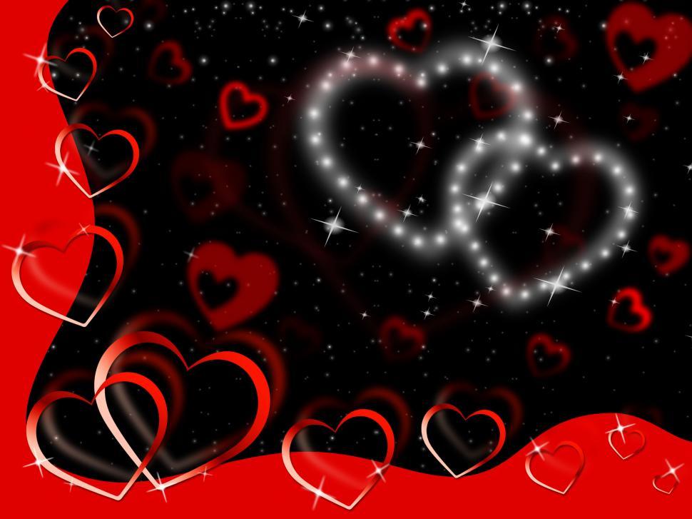 Free Image of Glittering Hearts Background Show Tenderness Affection And Love  