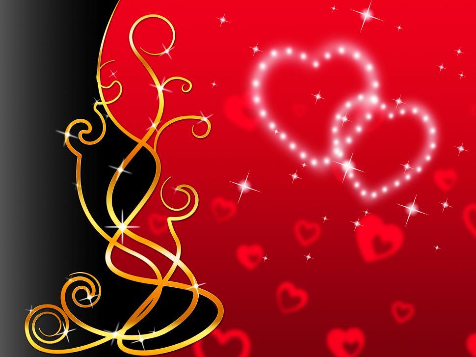 Free Image of Red Hearts Background Means Love Dear And Floral  