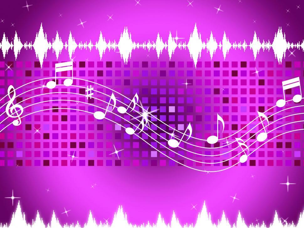 Free Image of Purple Music Background Means Sparkling Sqaures And Party  