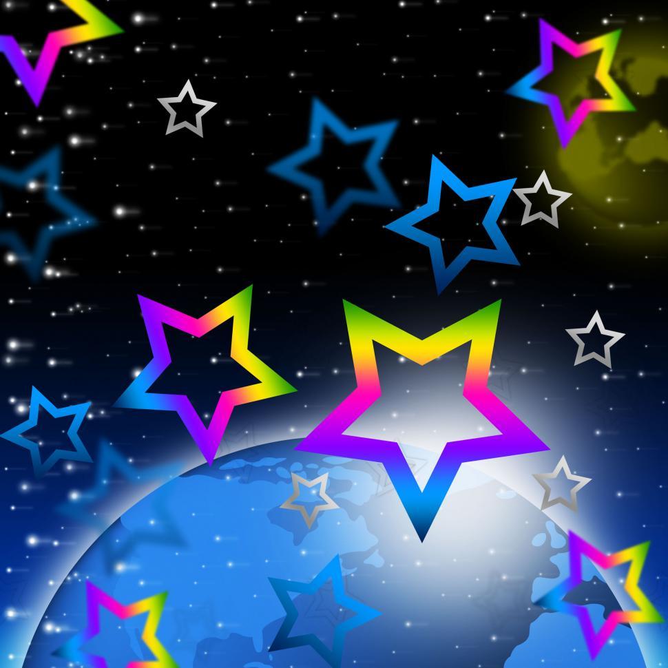 Free Image of Solar System Stars Background Means Earth And Heavenly Bodies   