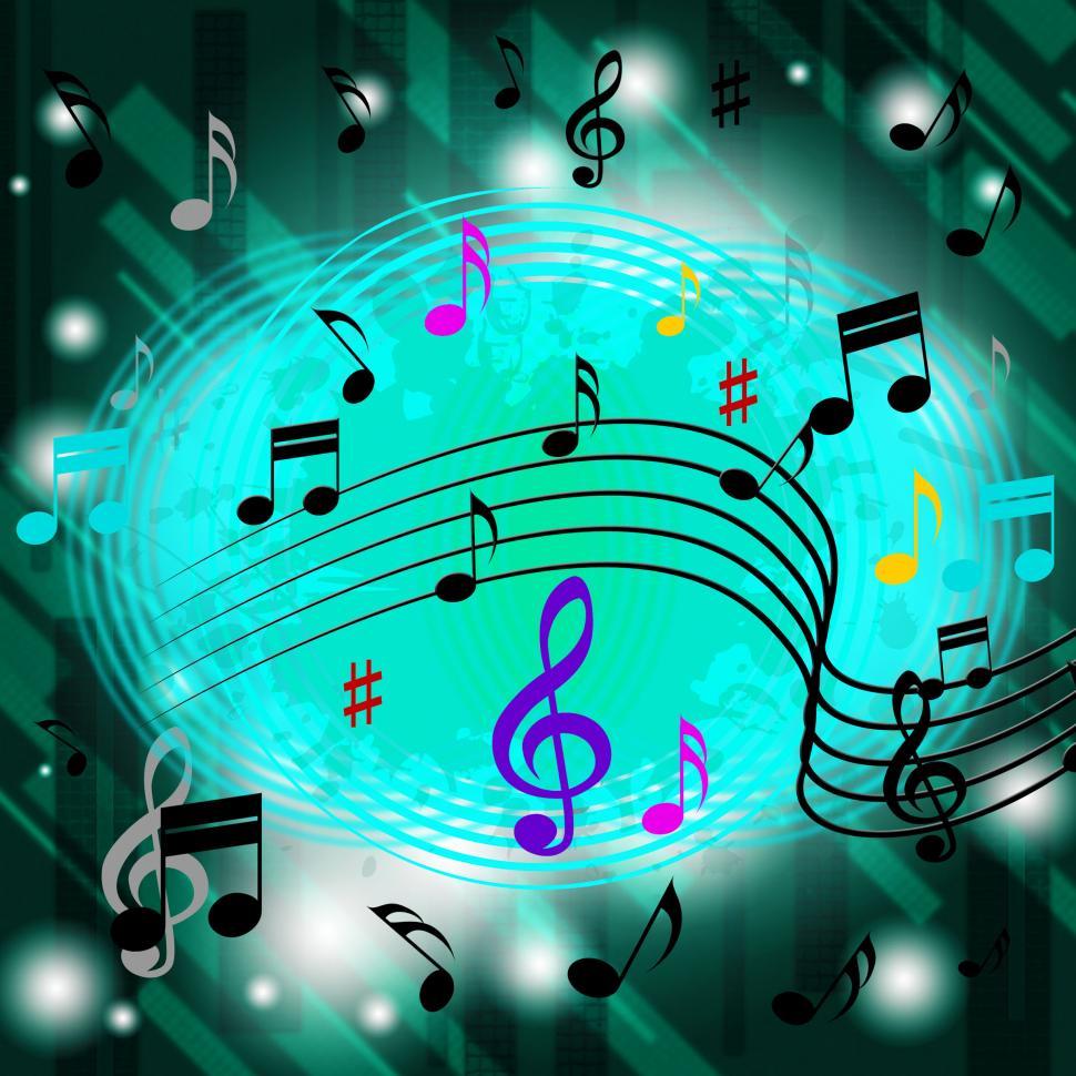 Free Image of Green Music Background Means Jazz Soul Or CDs  