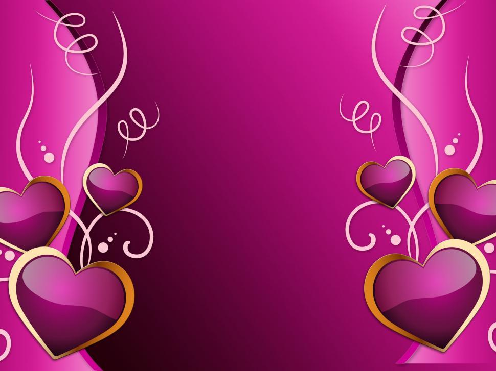 Free Image of Hearts Background Means Romance  Attraction And Wedding  