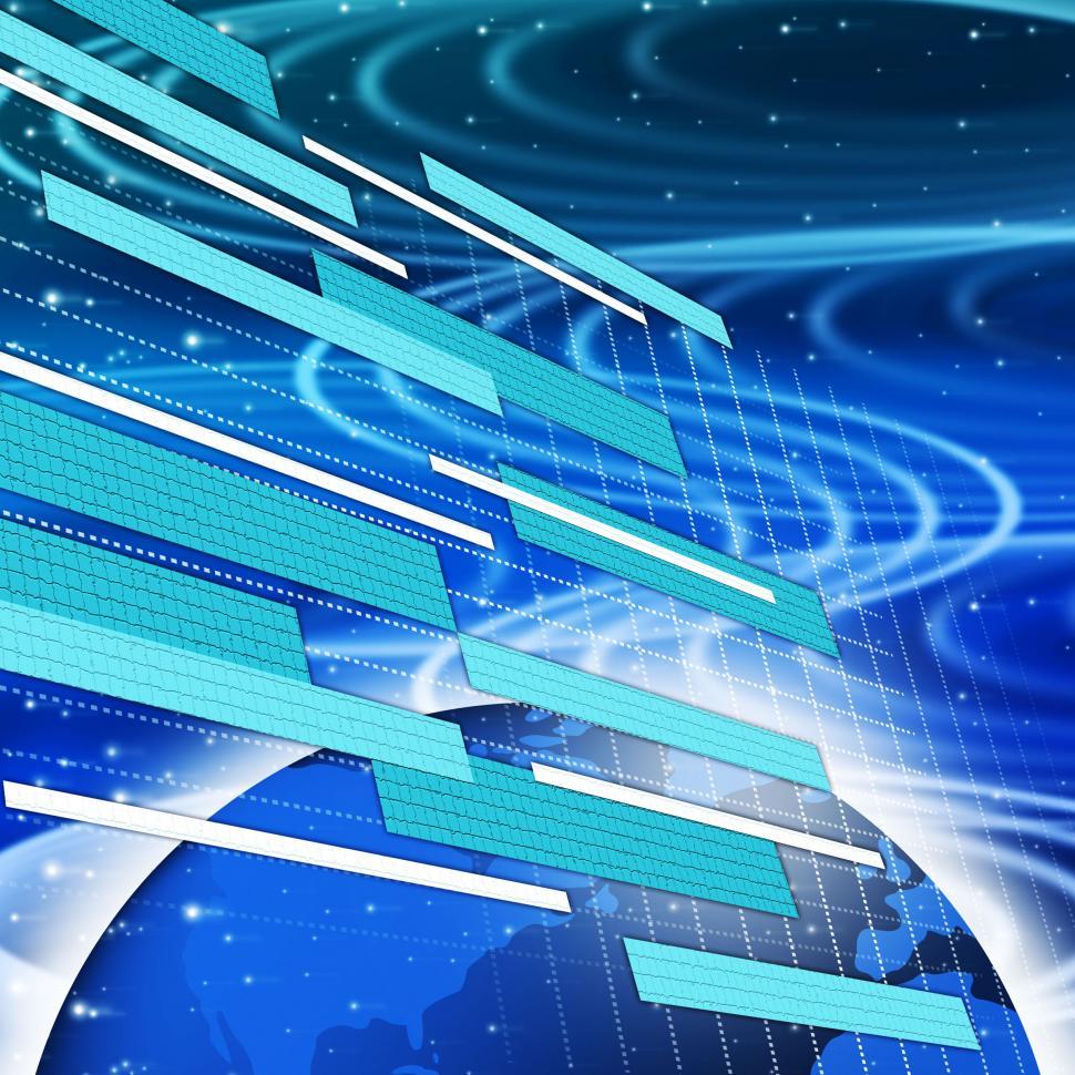 Free Image of Blue Space Background Shows Earth Satellites And Ripples  