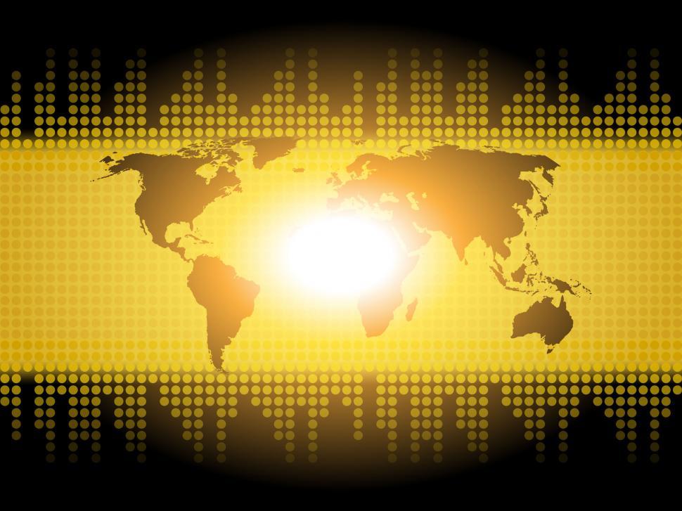 Free Image of World Map Background Shows International Communication Or Global 