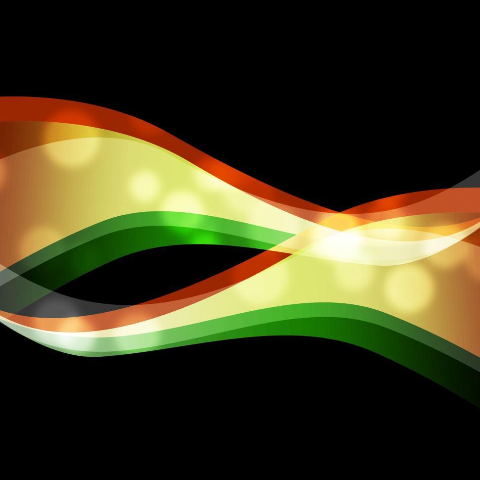 Free Image of Orange Green Swirls Background Means Wavy Shapes  