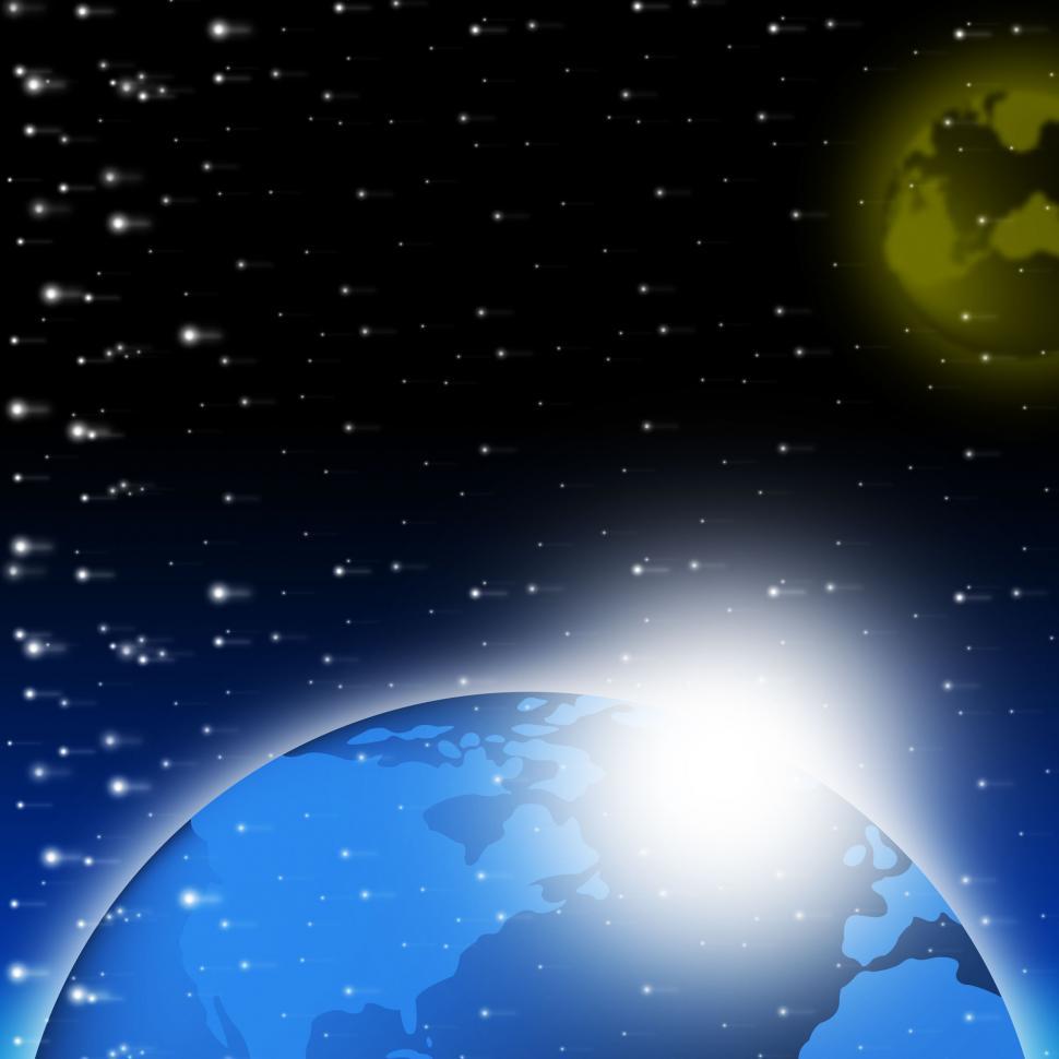Free Image of Blue Earth Background Shows Glowing Planet And Space  