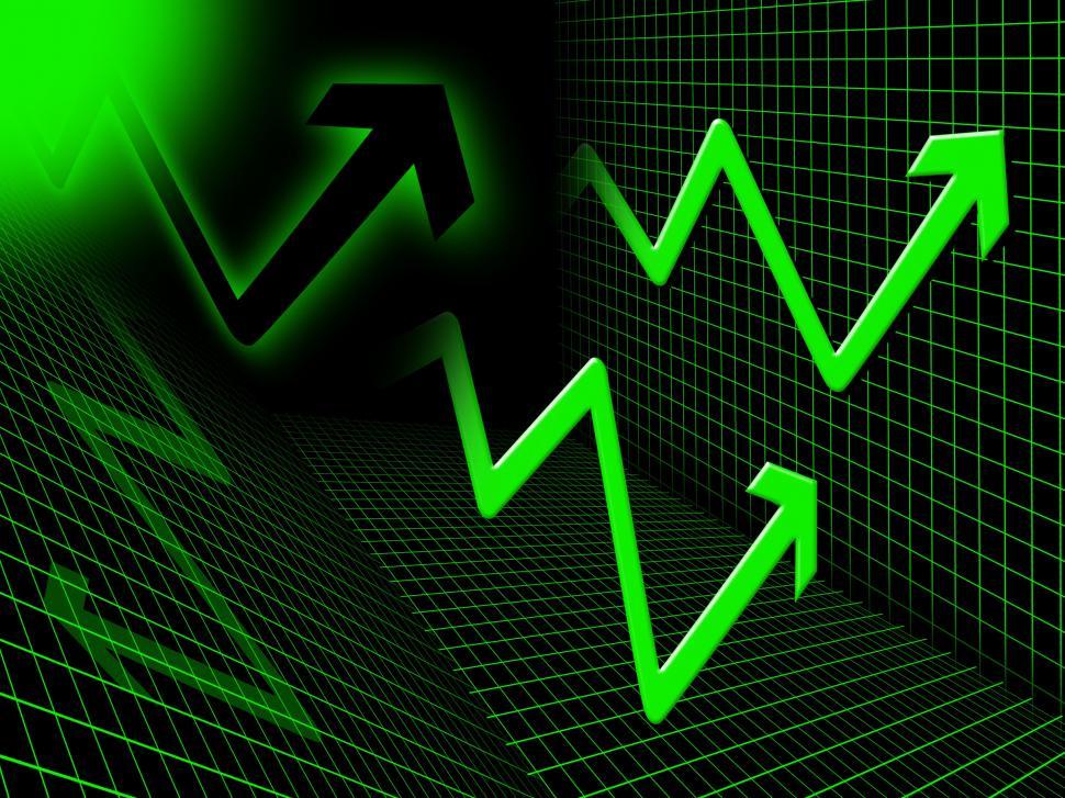 Free Image of Green Arrows Background Means Up Upwards And Higher  