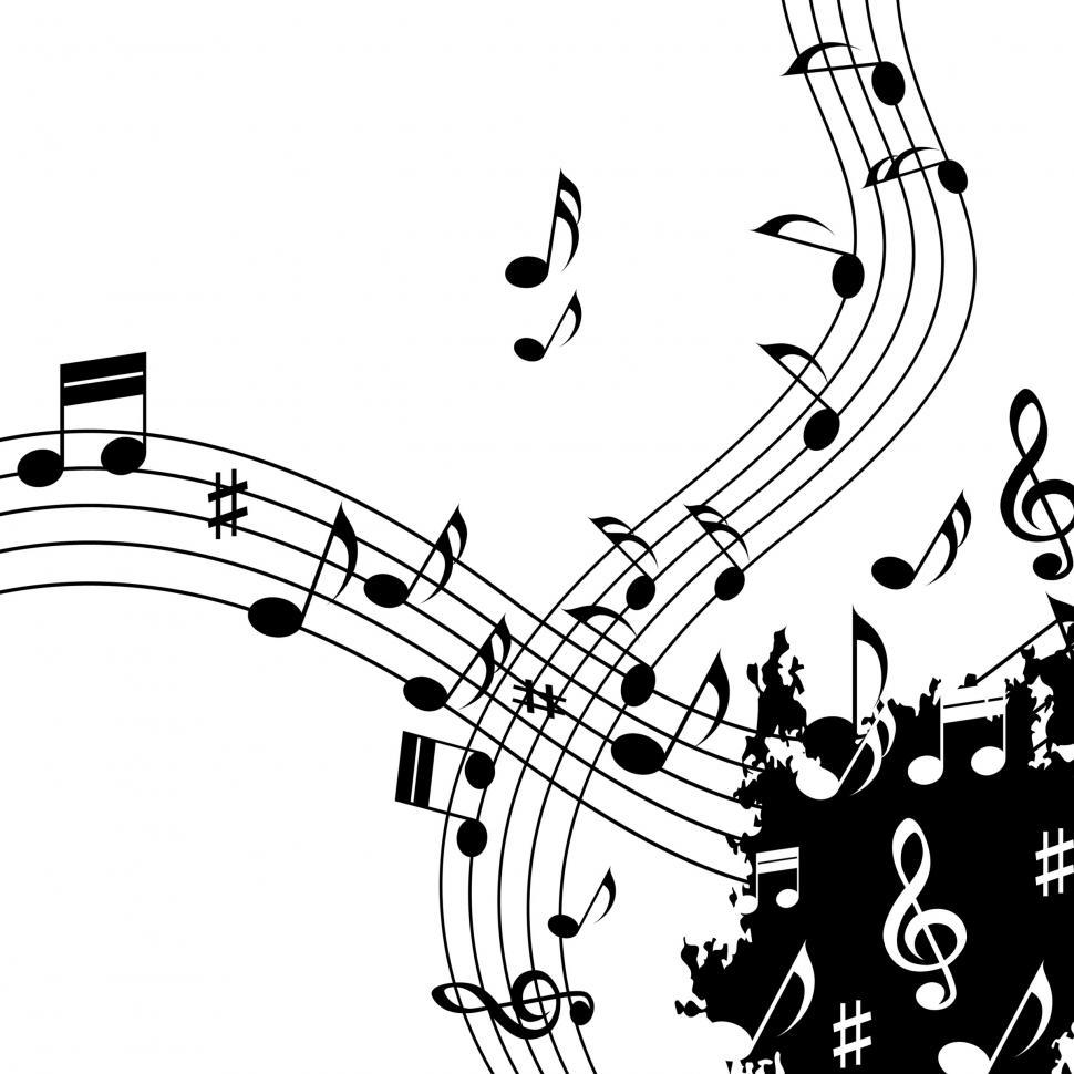 Free Image of White Music Background Shows Classical Jazz And Tune  