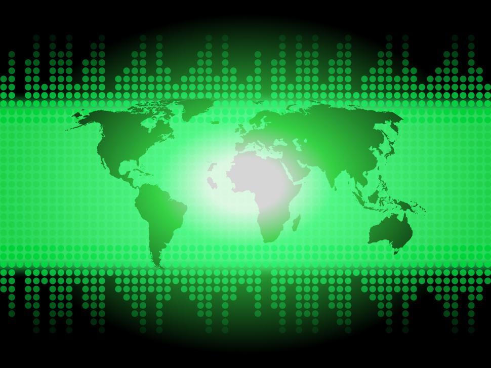 Free Image of World Map Background Means Global Geography Or Worldwide Connect 