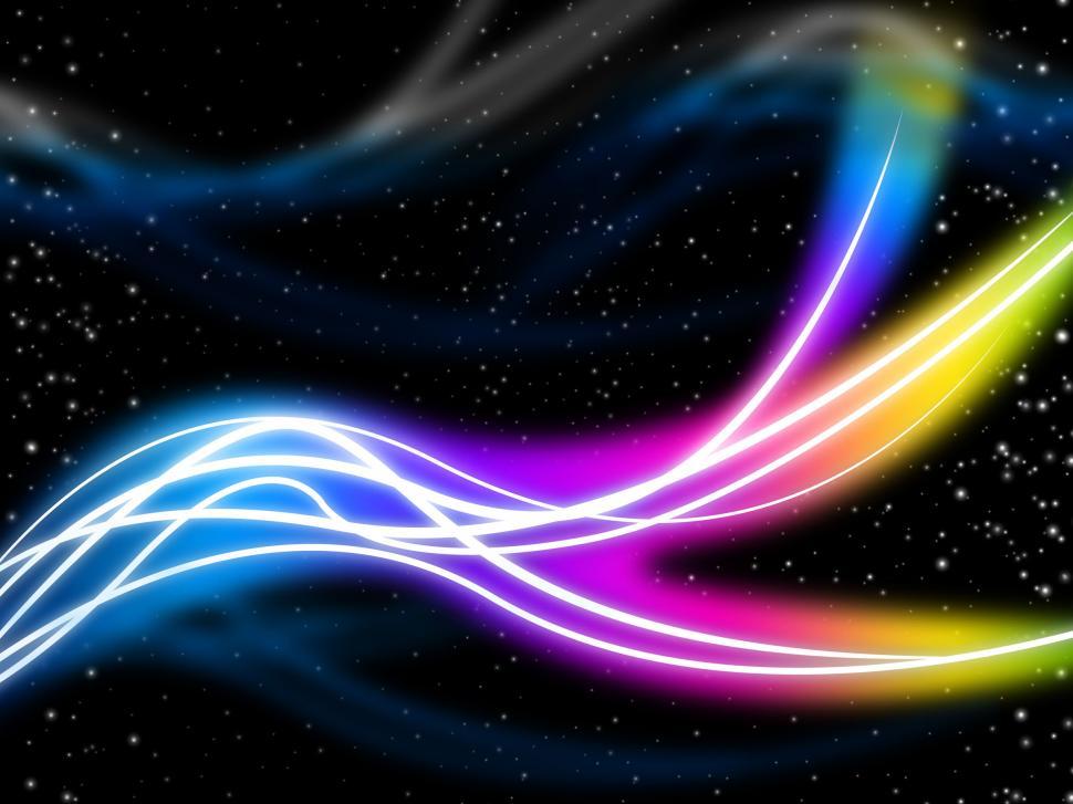 Free Image of Flourescent Swirls Background Shows Swirly Pattern At Night  