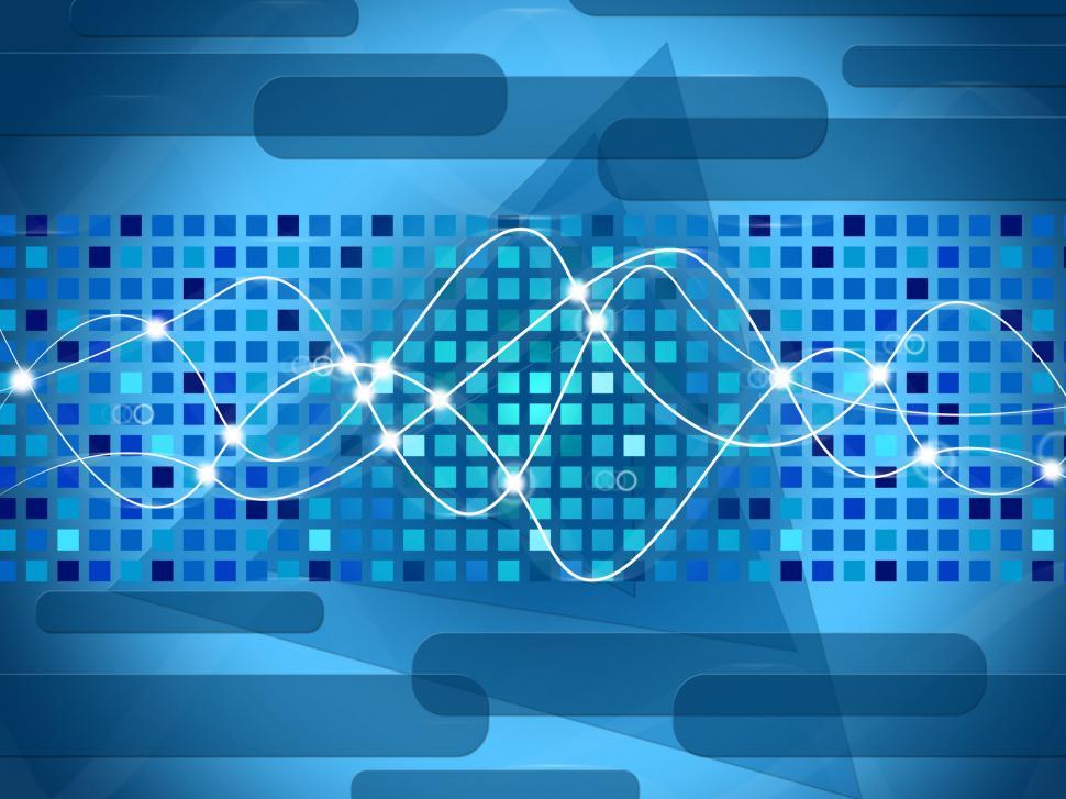 Free Image of Double Helix Background Means Shining Squares And Shapes  
