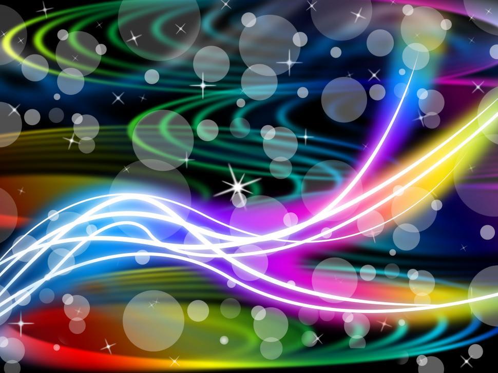 Free Image of Flourescent Swirls Background Means Colorful Space And Bubbles  